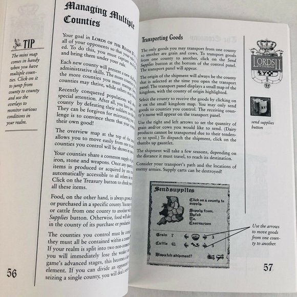 Lords of the Realm II Game Manual Sierra RPG Strategy Reference Softcover VTG - Picture 4 of 7